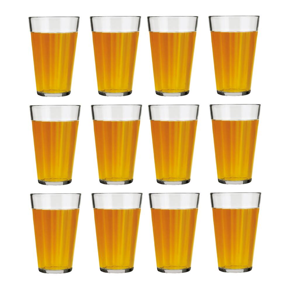 Jogo 12 Copo Americano Vidro Long Drink 450ml Cristal Nadir