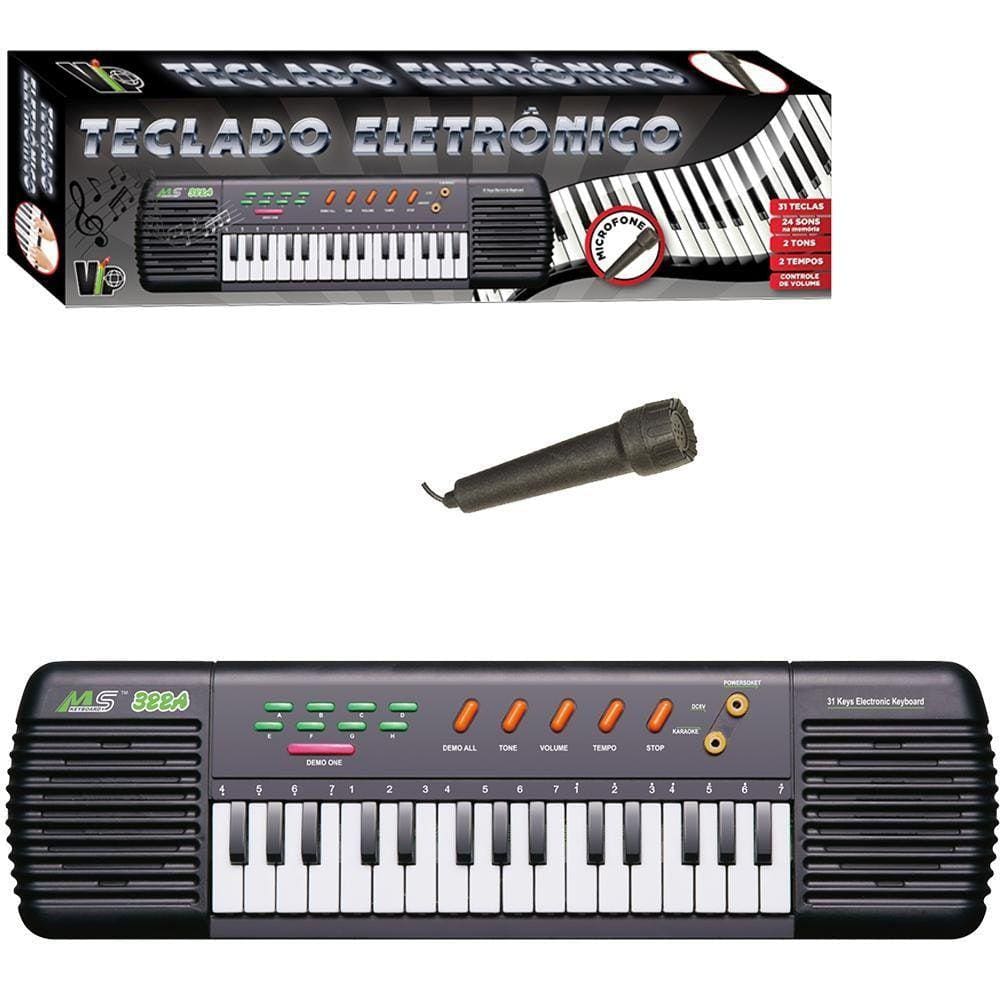 TECLADO PIANO INFANTIL MUSICAL ROCK PARTY DM TOYS