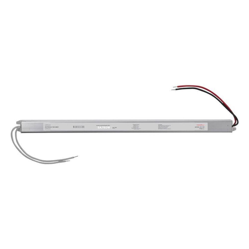Fonte Slim para Fita Led 12V 5A / 60W Bivolt