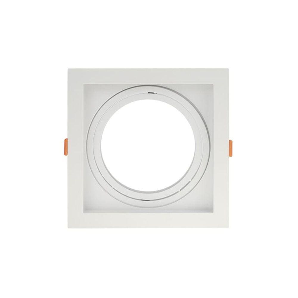 Spot de Embutir Recuado Taschibra Conecta para Lâmpada AR111 Quadrado Branco