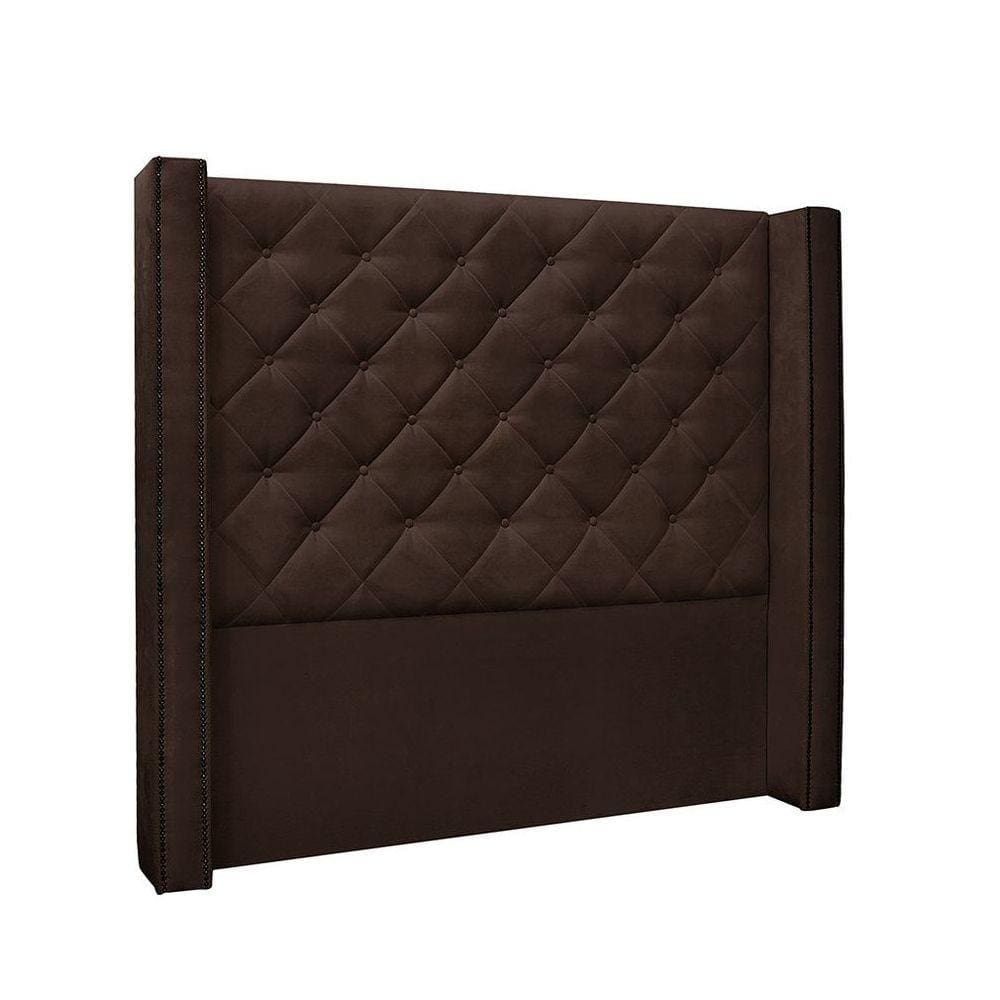 Cabeceira Vicenza Cama Box Solteiro 90Cm Café