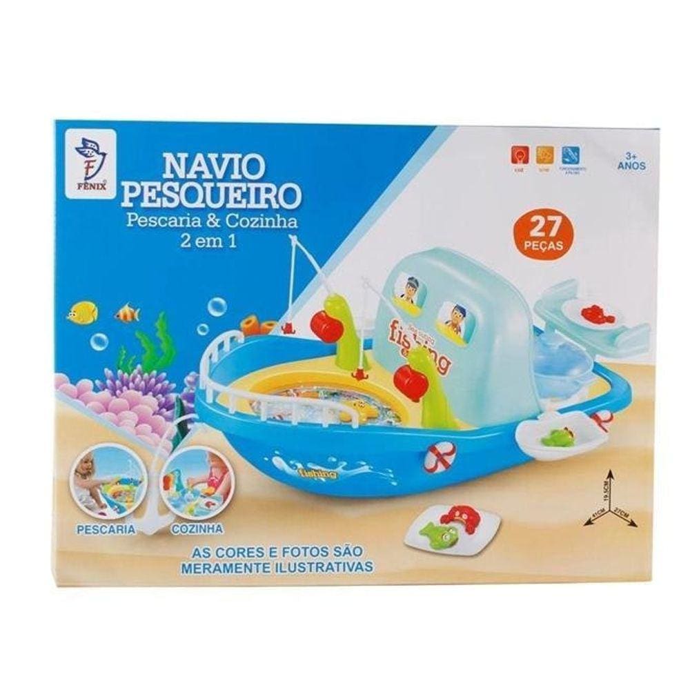 Kit Navio Pesqueiro 2 Em 1 Pescaria E Cozinha 27 Peças