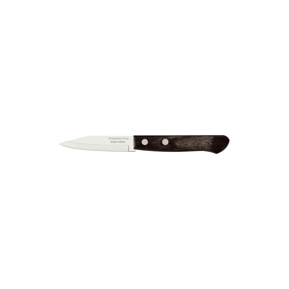 Faca para Legumes e Frutas Tramontina Polywood com Lâmina em Aço Inox e Cabo de Madeira Castanho 3" Tramontina