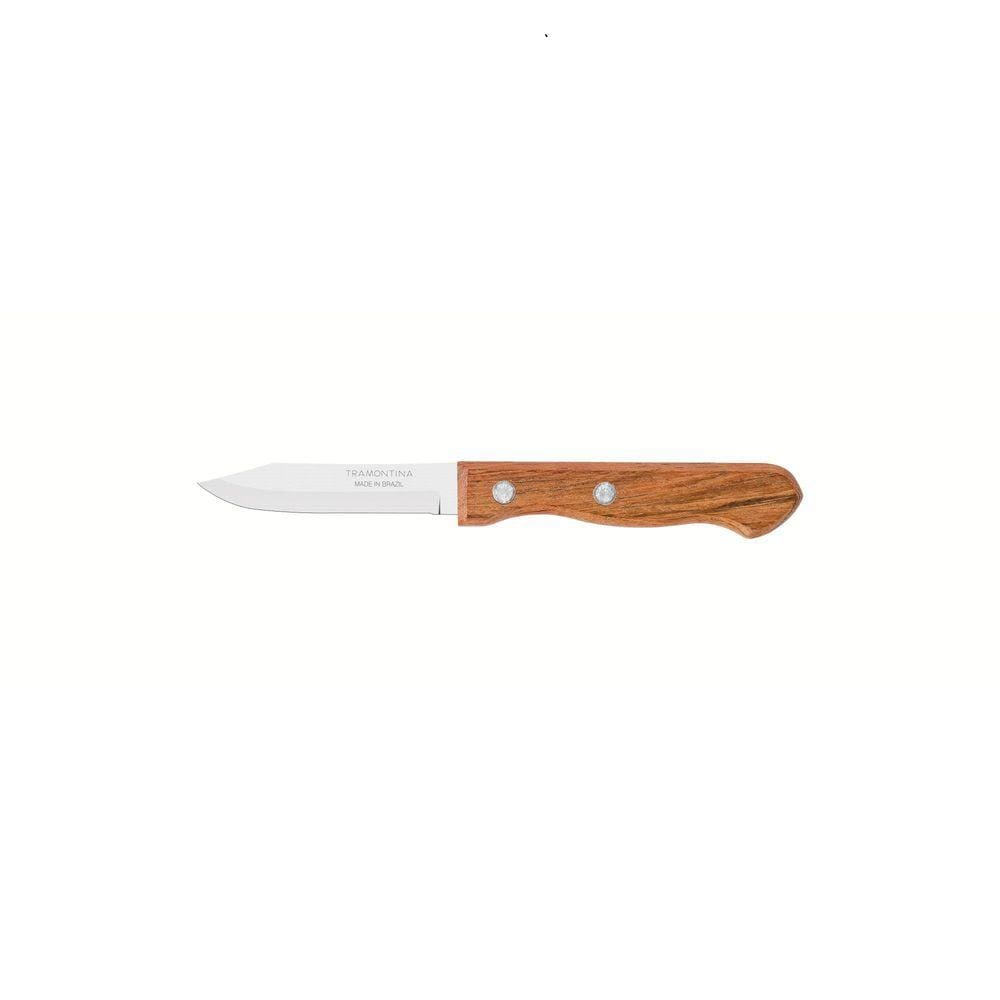 Faca para Legumes e Frutas Tramontina Dynamic com Lâmina em Aço Inox e Cabo em Madeira Natural 3” Tramontina