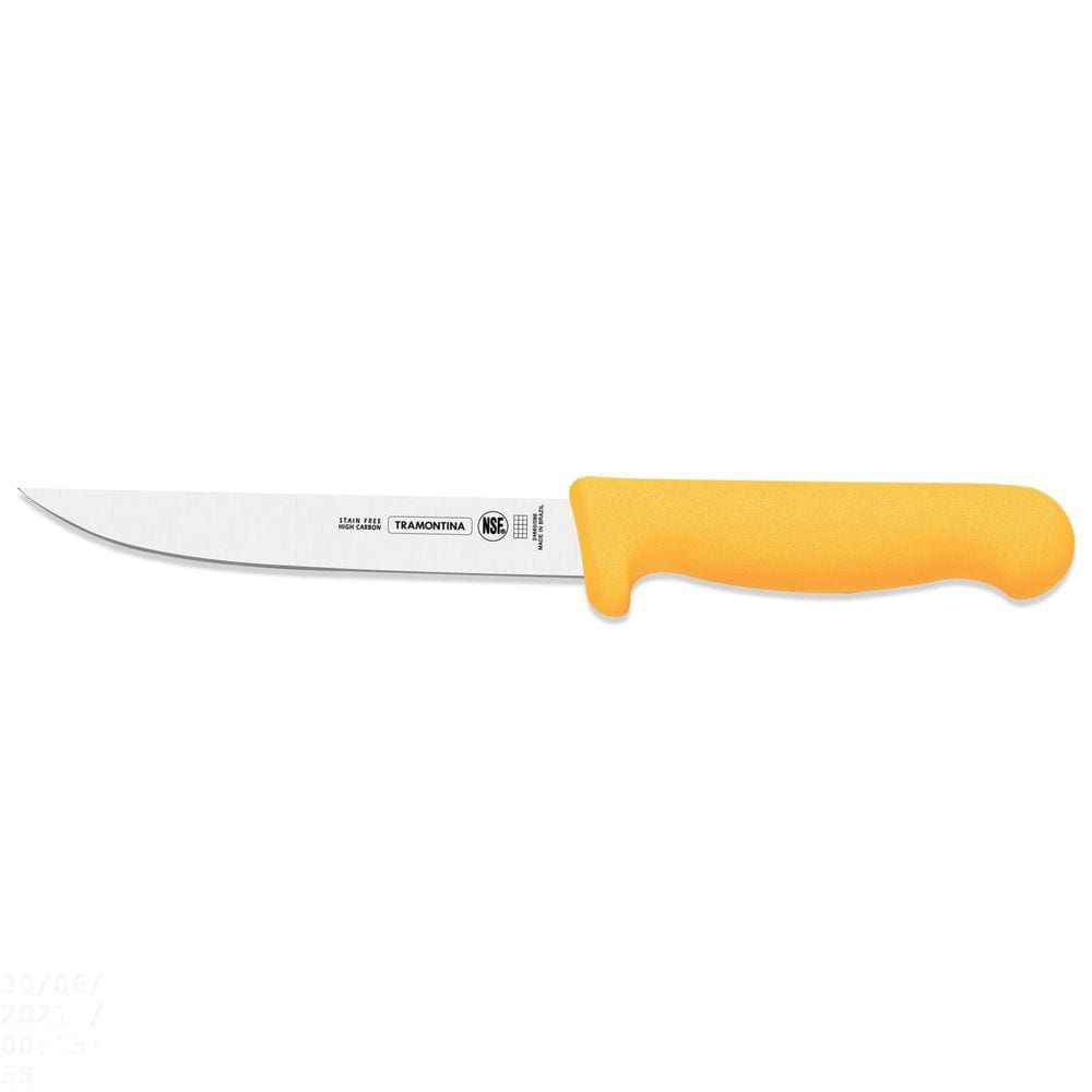 Faca para desossar 6" lâmina em Aço Inox Tramontina e Cabo Amarelo Tramontina