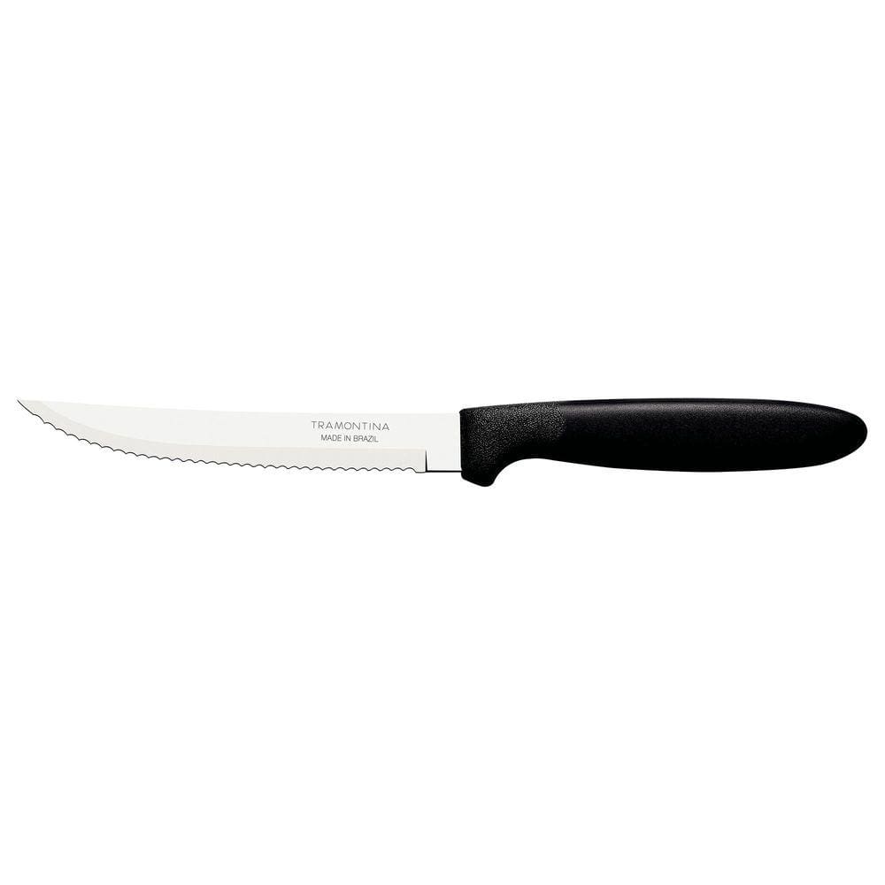 Faca para Churrasco Tramontina Ipanema com Lâmina em Aço Inox e Cabo de Polipropileno Preto 5" Tramontina