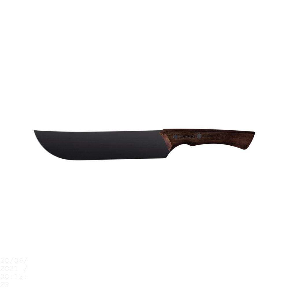 Faca para Carne Tramontina Churrasco Black com Lâmina em Aço Inox Escurecido e Cabo de Madeira 8" Tramontina