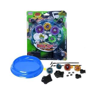 Batalha com 4 beyblade Metal a Led + 2 lançadores + Arena