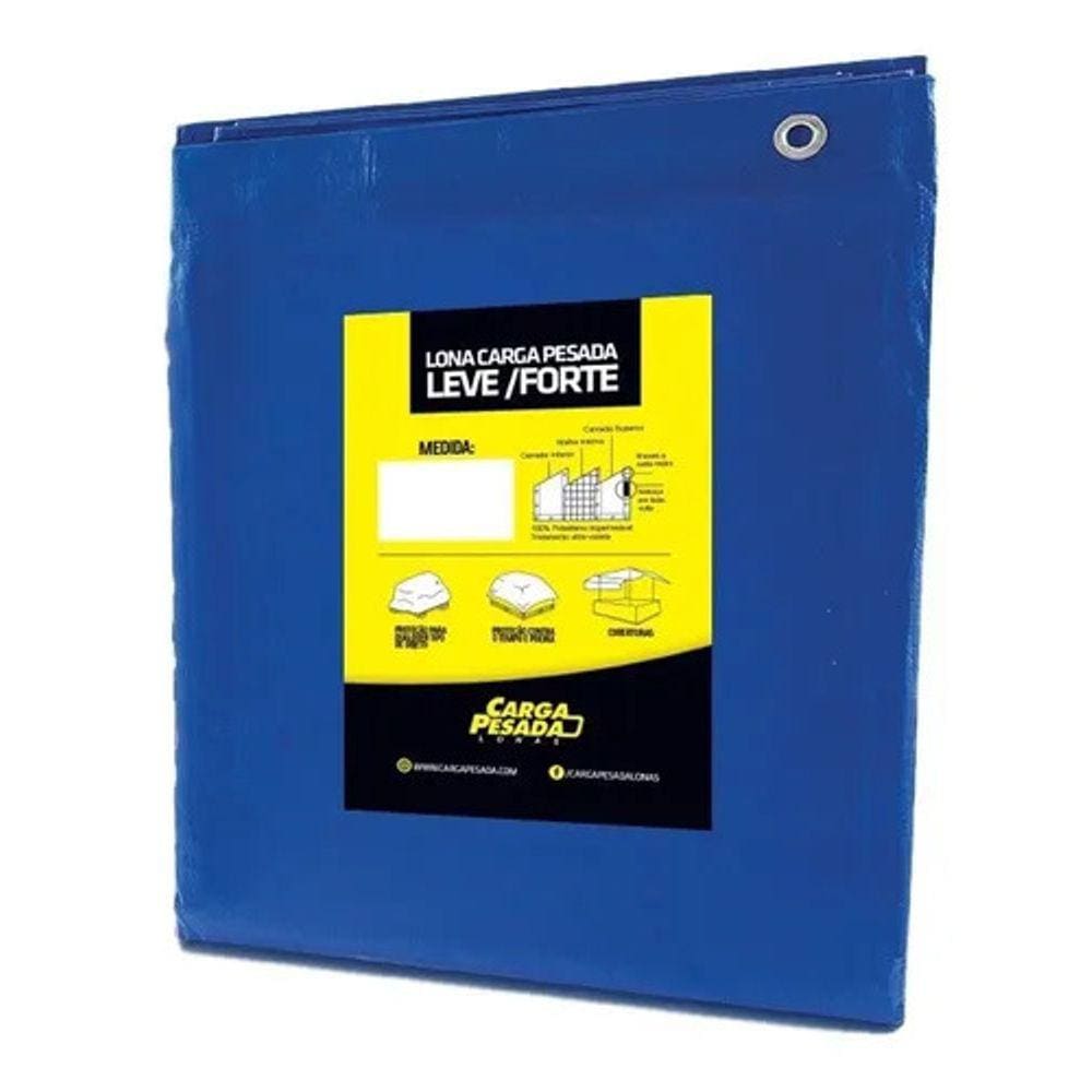 Lona Plástica Azul impermeável 300 Micras Multiuso 2x2
