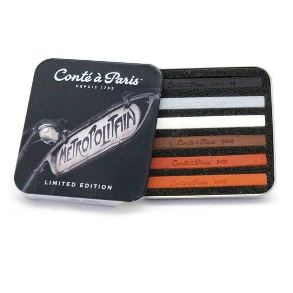 Giz Pastel Seco Conté À Paris 6 Cores Limited Edition