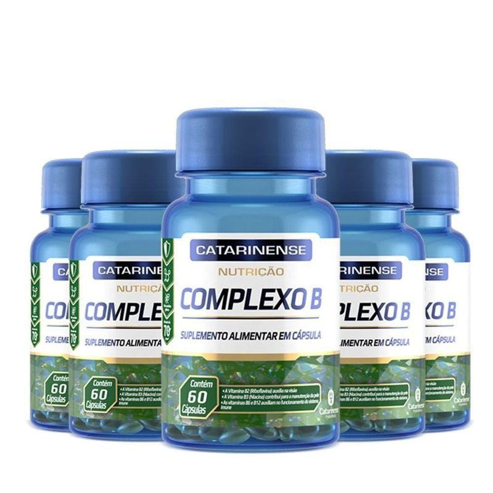 Kit 5 Complexo B Catarinense Pharma 60 Cápsulas