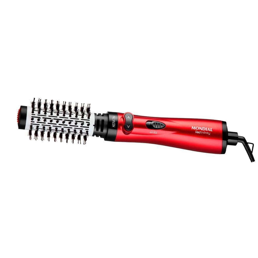 Escova Rotativa Mondial Infinity Keratin Er-11-Kr 1000w Vermelha - 127v