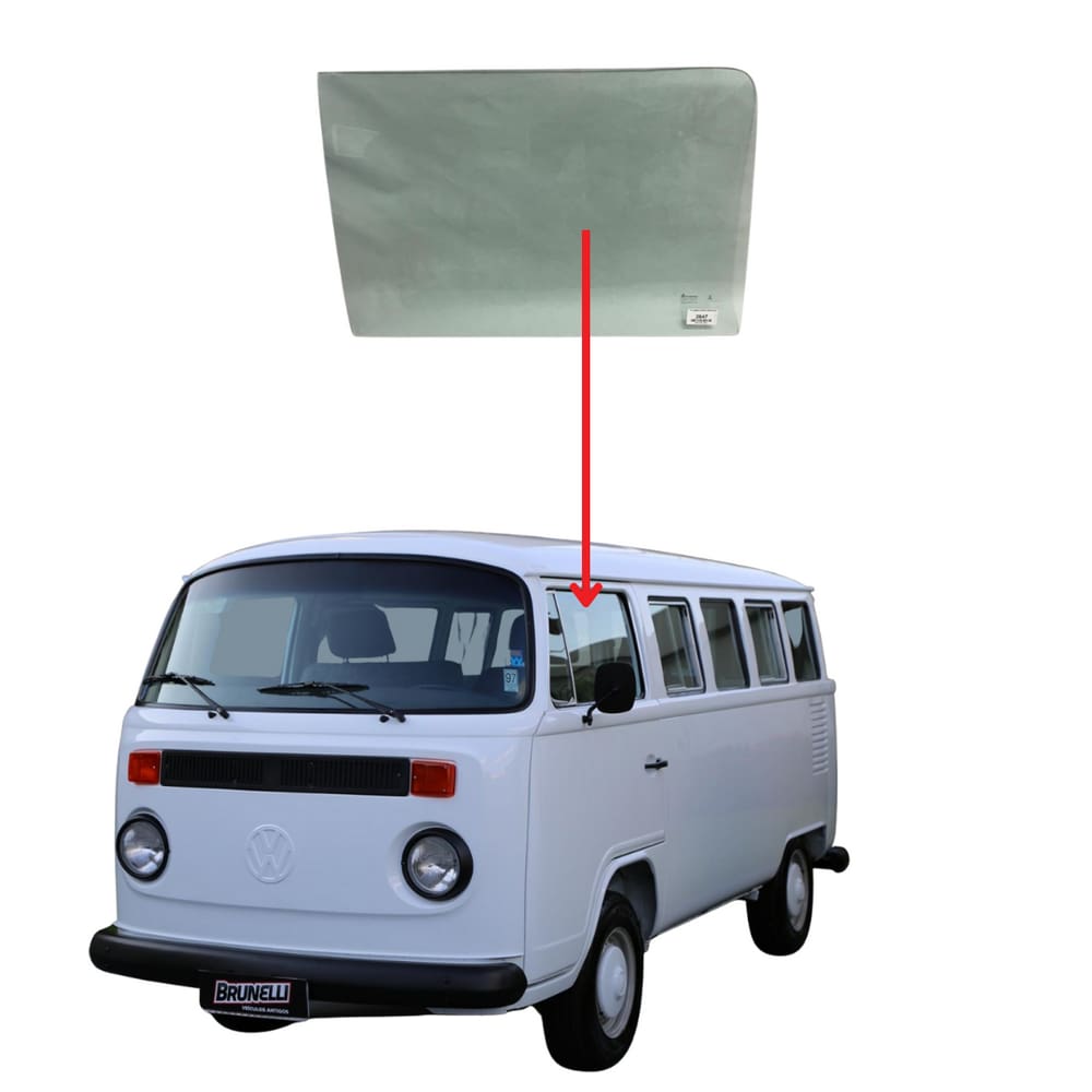 Vidro Porta Kombi Clipper Lado Esquerdo Verde