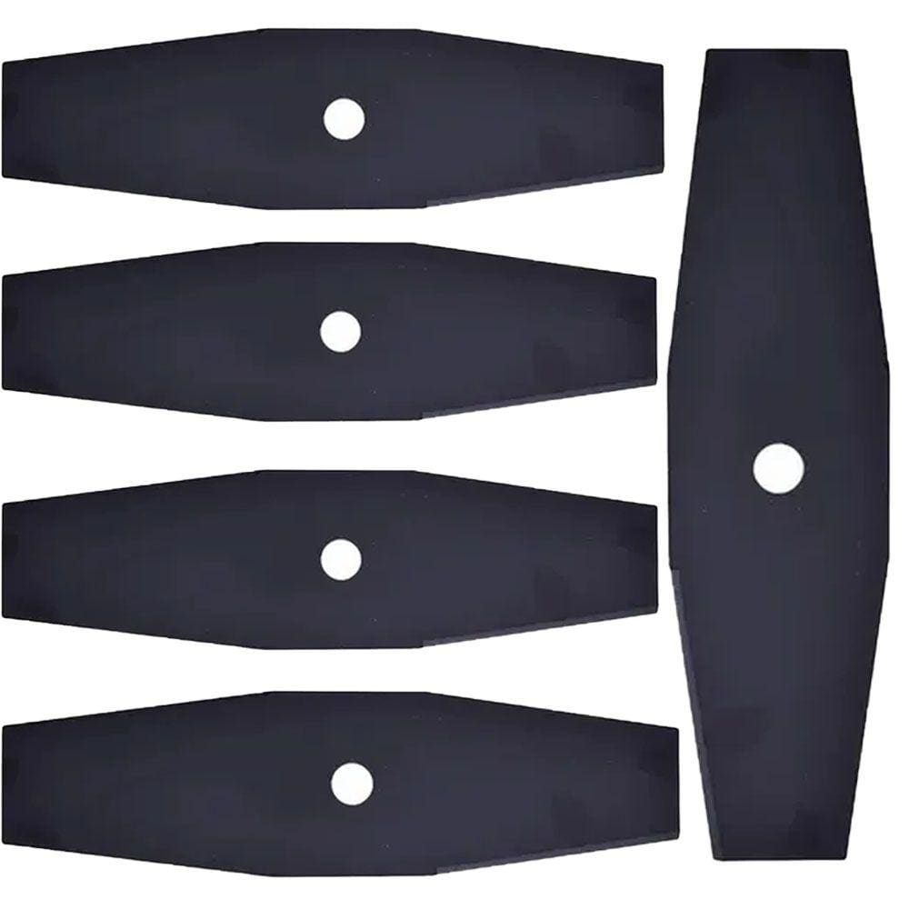 Kit 10 Facas Lâminas de Roçadeira 2 Pontas 300mm Furo 1 Polegada 1,7mm Incolma