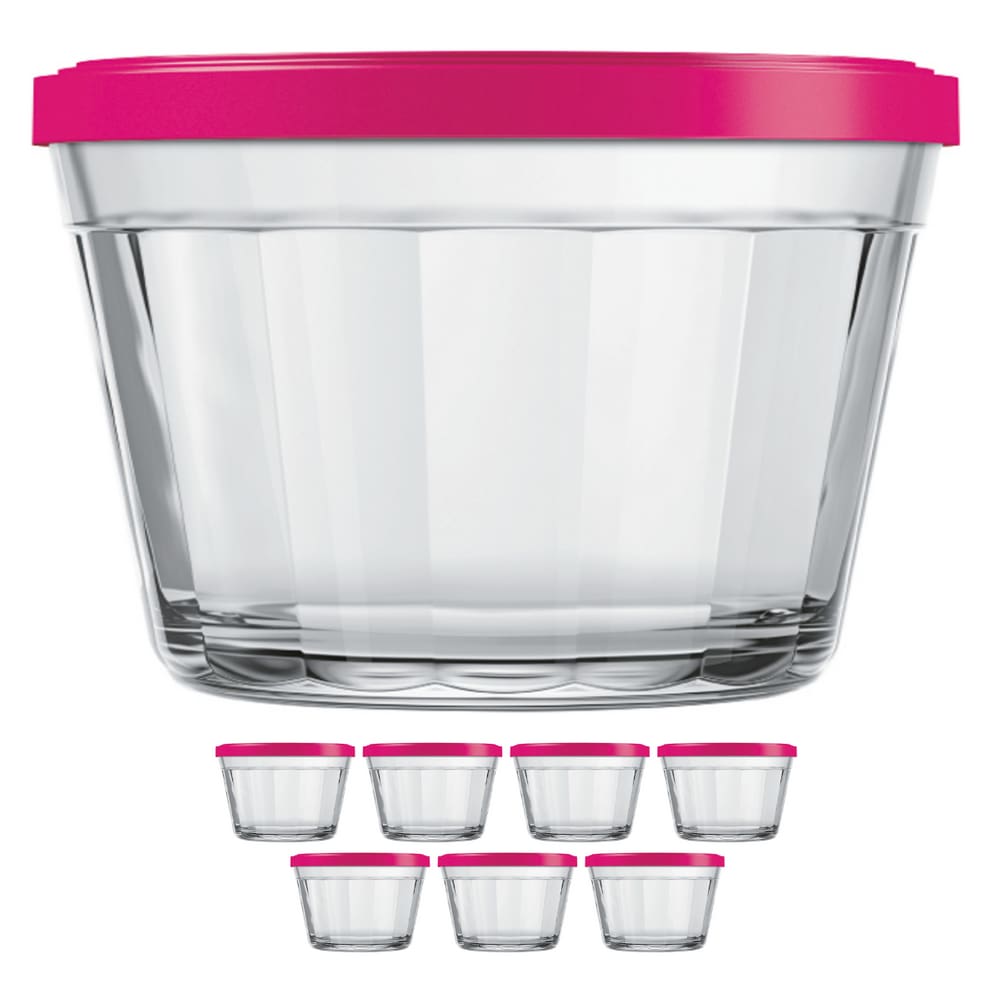 Kit Pote Copo Americano C/Tampa Cor Sortida 1L Nadir 7Un