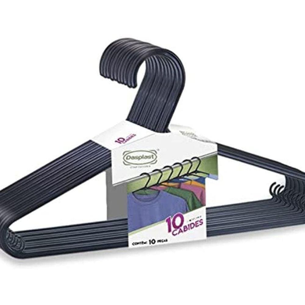 Cabide De Plástico Para Roupa Dasplast 10 Unidades