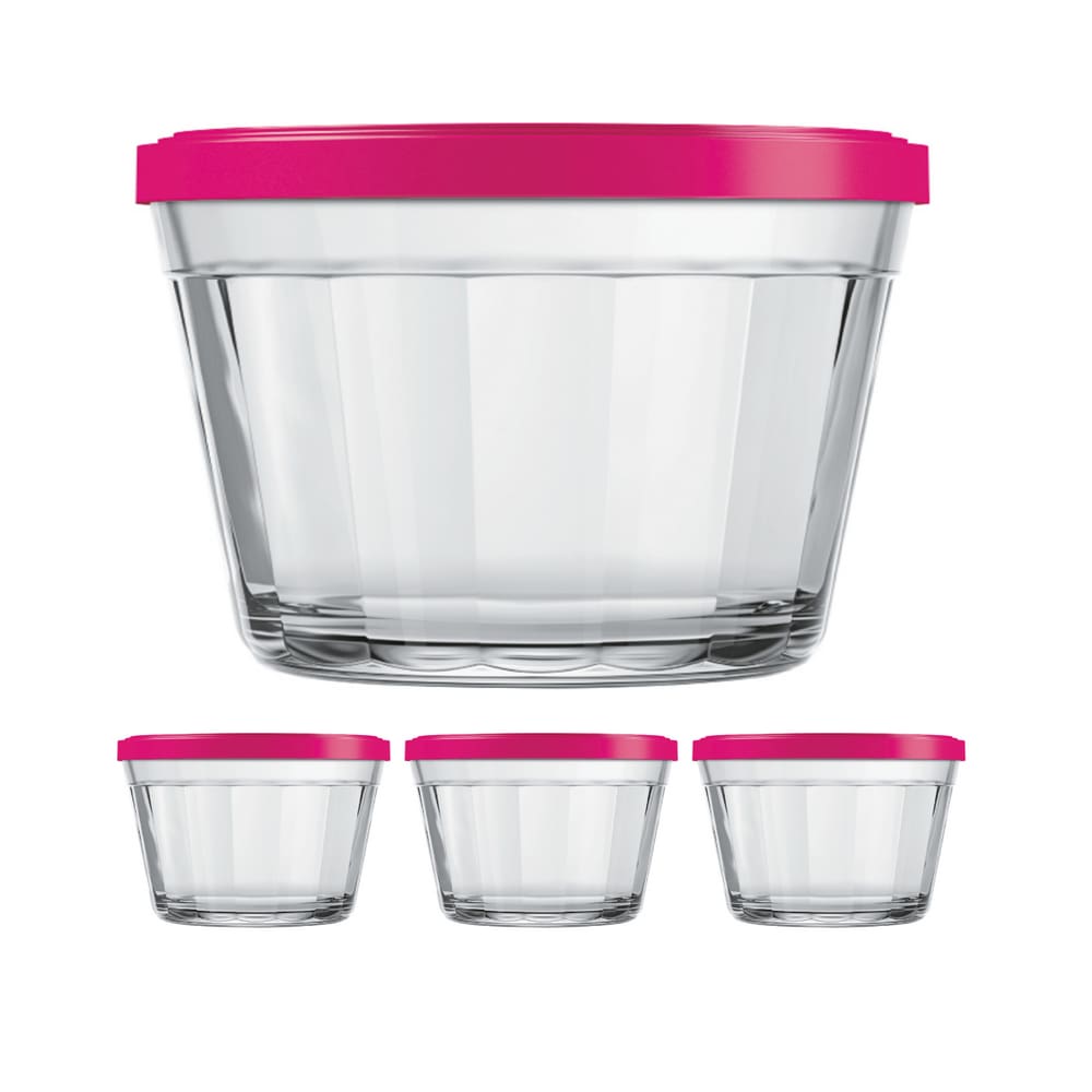 Kit Pote Copo Americano C/Tampa Cor Sortida 600ml Nadir 3Un