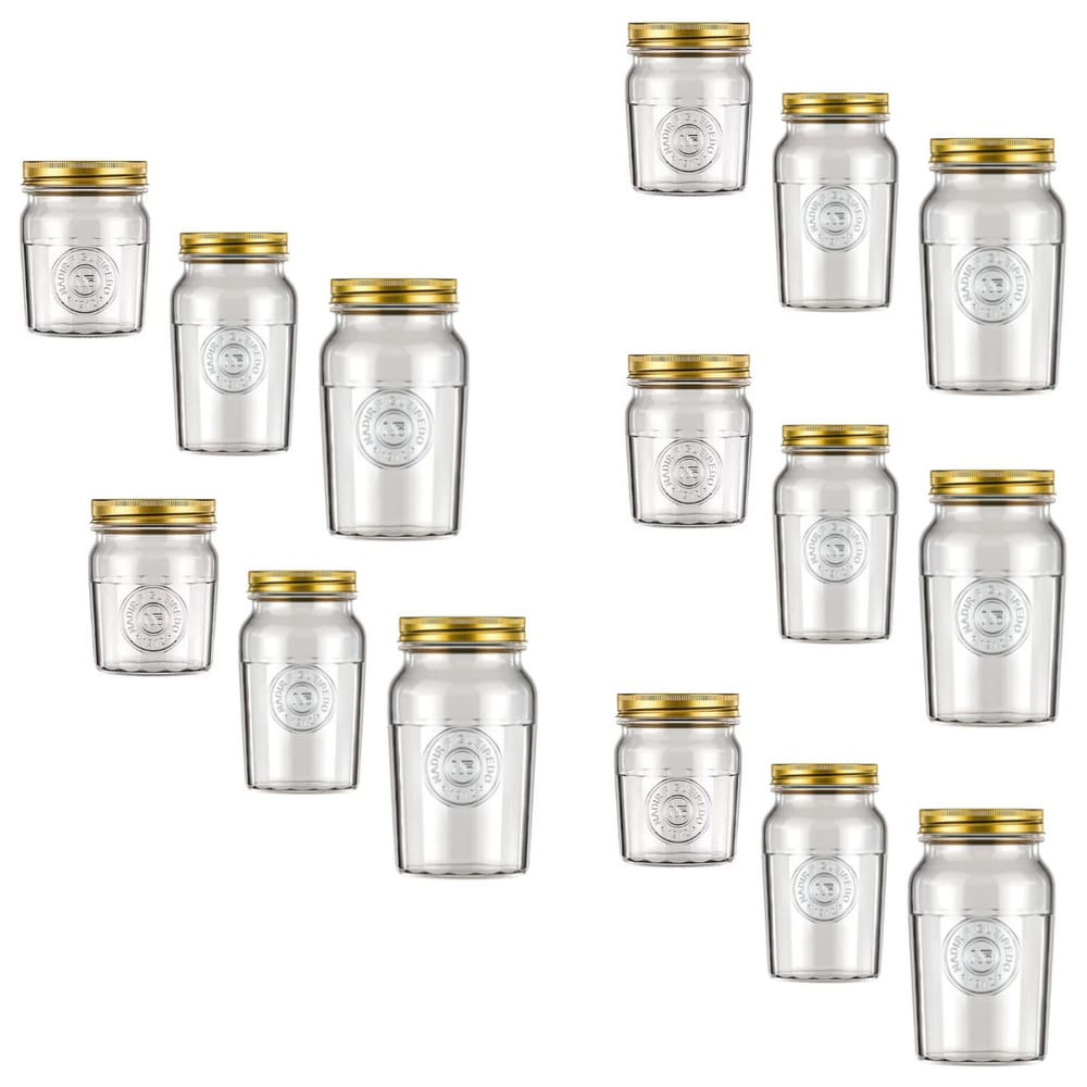 kit Potes C/tampa Café Biscoito 15 Tamanhos Vintage Nadir 15Un