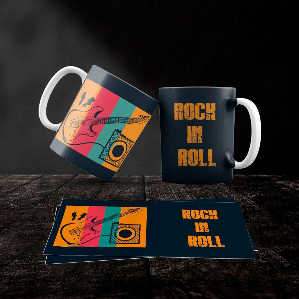 Caneca Cerâmica Rock and Roll Mod.03