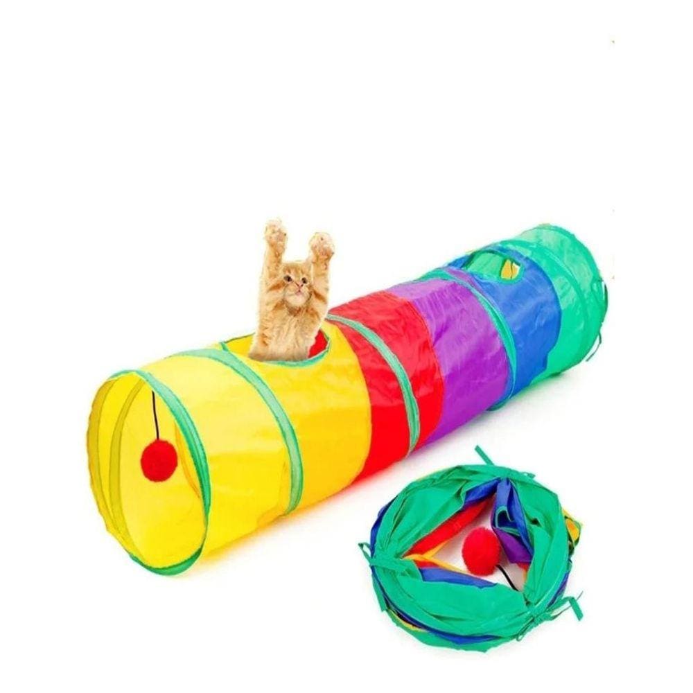 Brinquedo Para Pets Túnel Labirinto Para Gatos Colorido Top