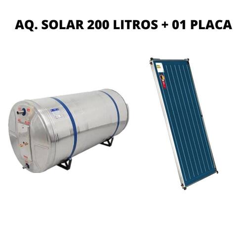 Aquecedor Solar 200 Litros 01 Placa Semi Blindada Turbo Inmetro A E