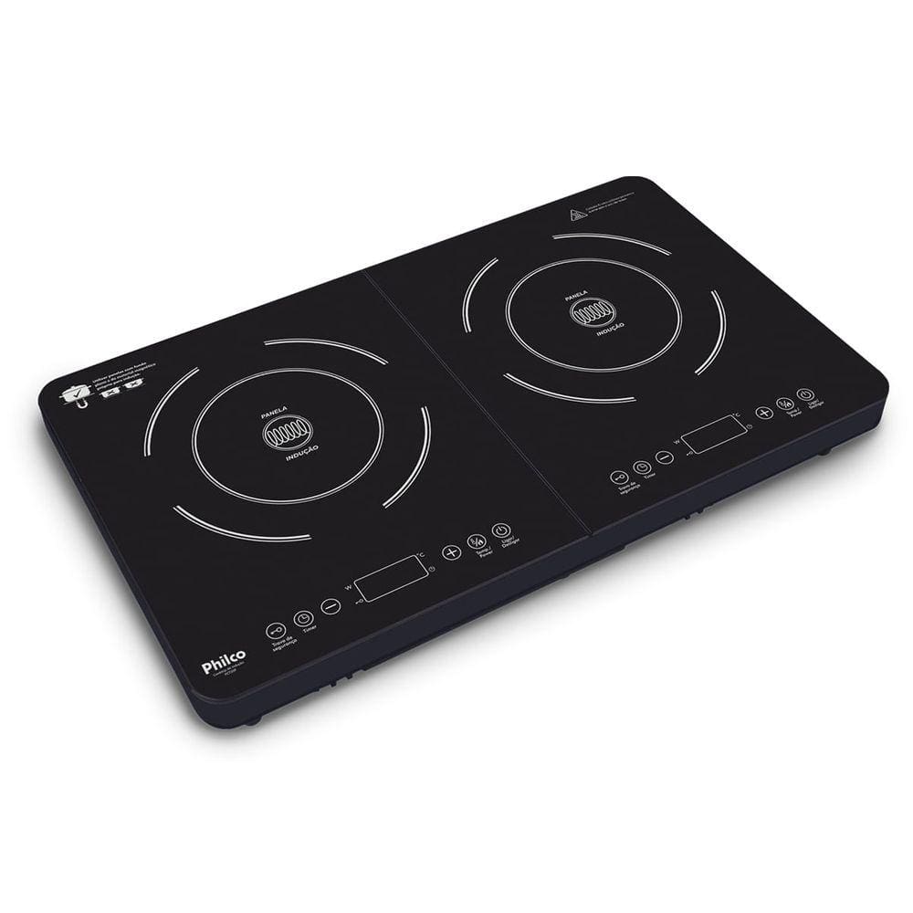 Cooktop Indução Philco PCT20P Portátil 2 bocas 8 potencias