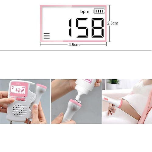 Doppler fetal portátil doppler pré-natal detector de frequência cardíaca sonar doppler monitor de batimentos cardíacos para mulheres grávidas homeuse