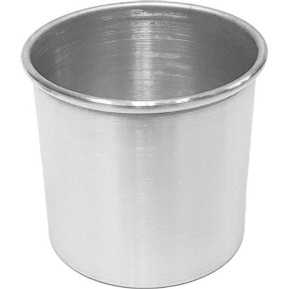 Forma Redonda De Bolo Fundo Fixo 25 X 10 Cm Em Alumínio