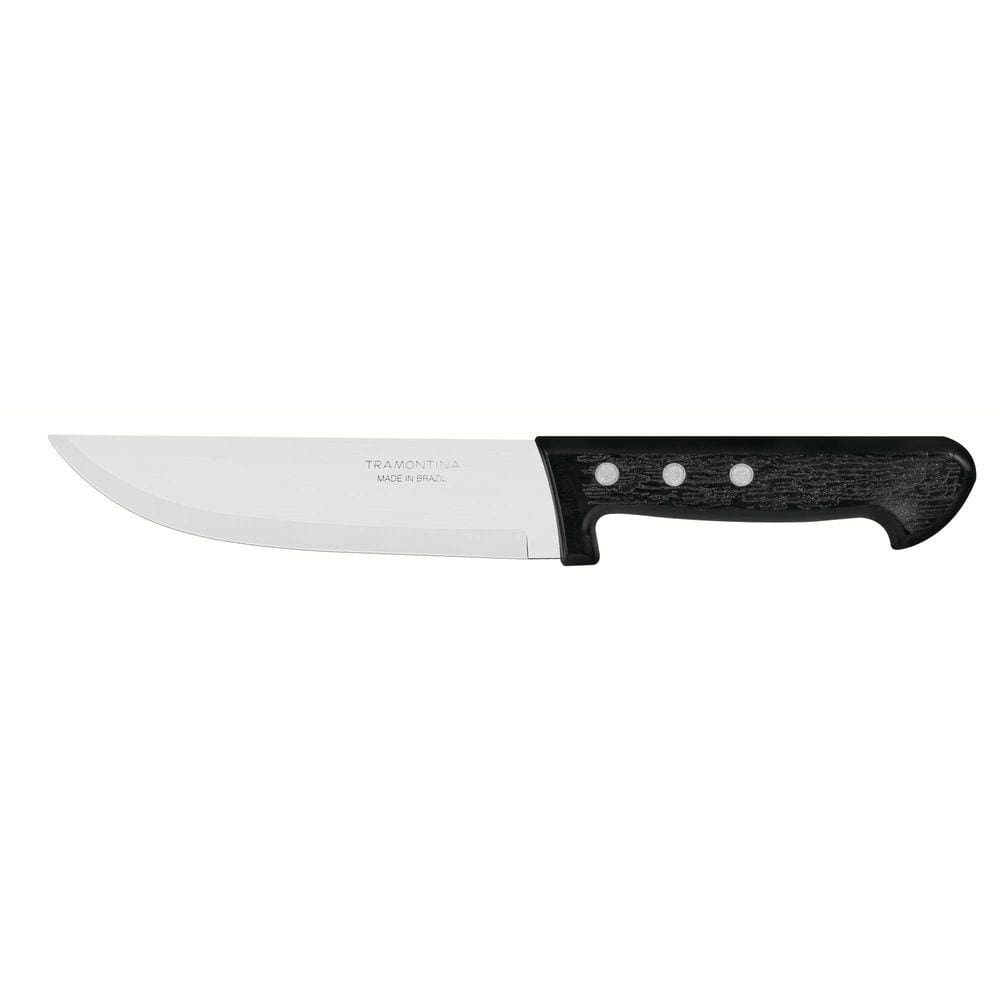 Faca para Cozinha Tramontina Plenus com Lâmina em Aço Inox e Cabo de Polipropileno Preto 6" Tramontina
