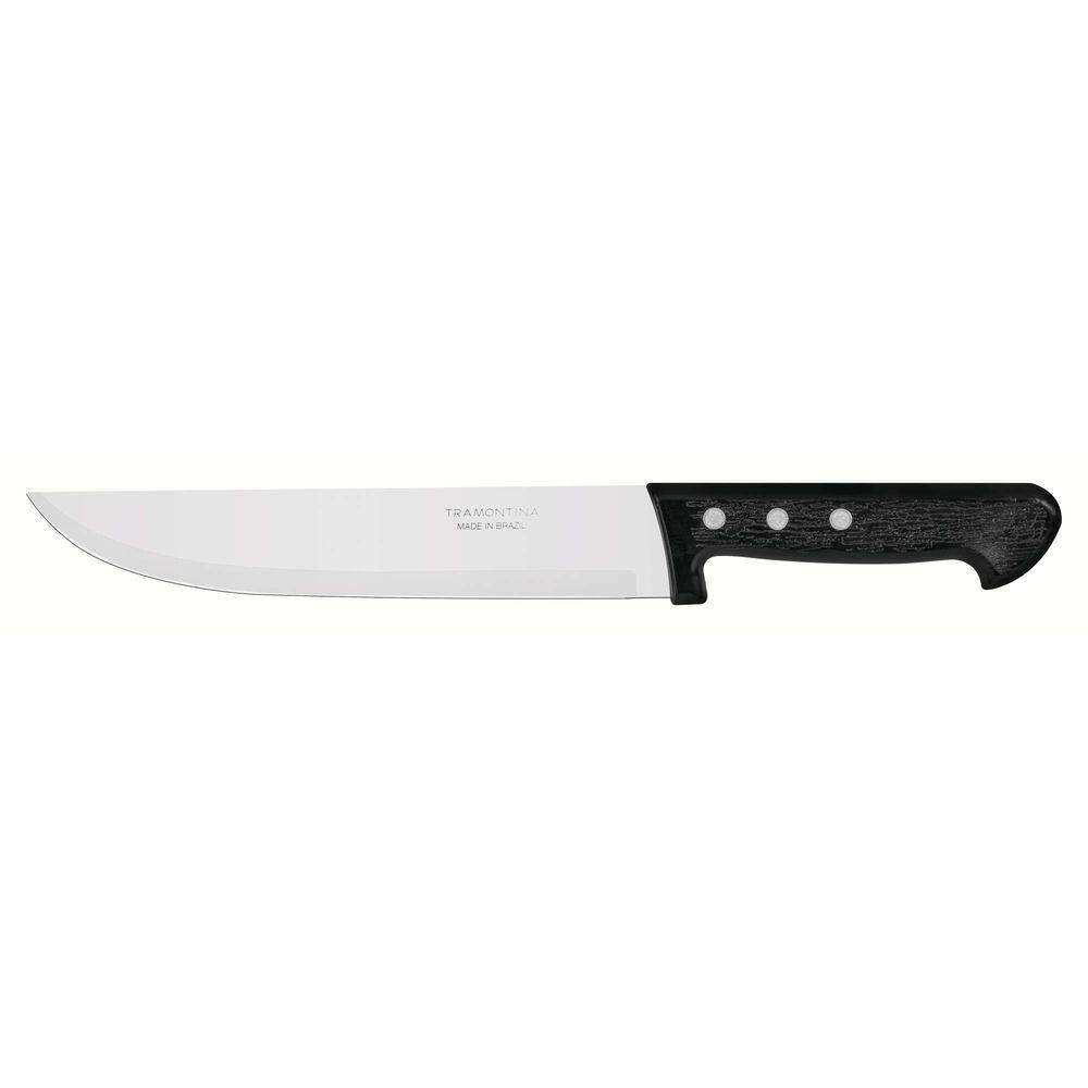 Faca para Cozinha Tramontina Plenus com Lâmina em Aço Inox e Cabo de Polipropileno Preto 8" Tramontina