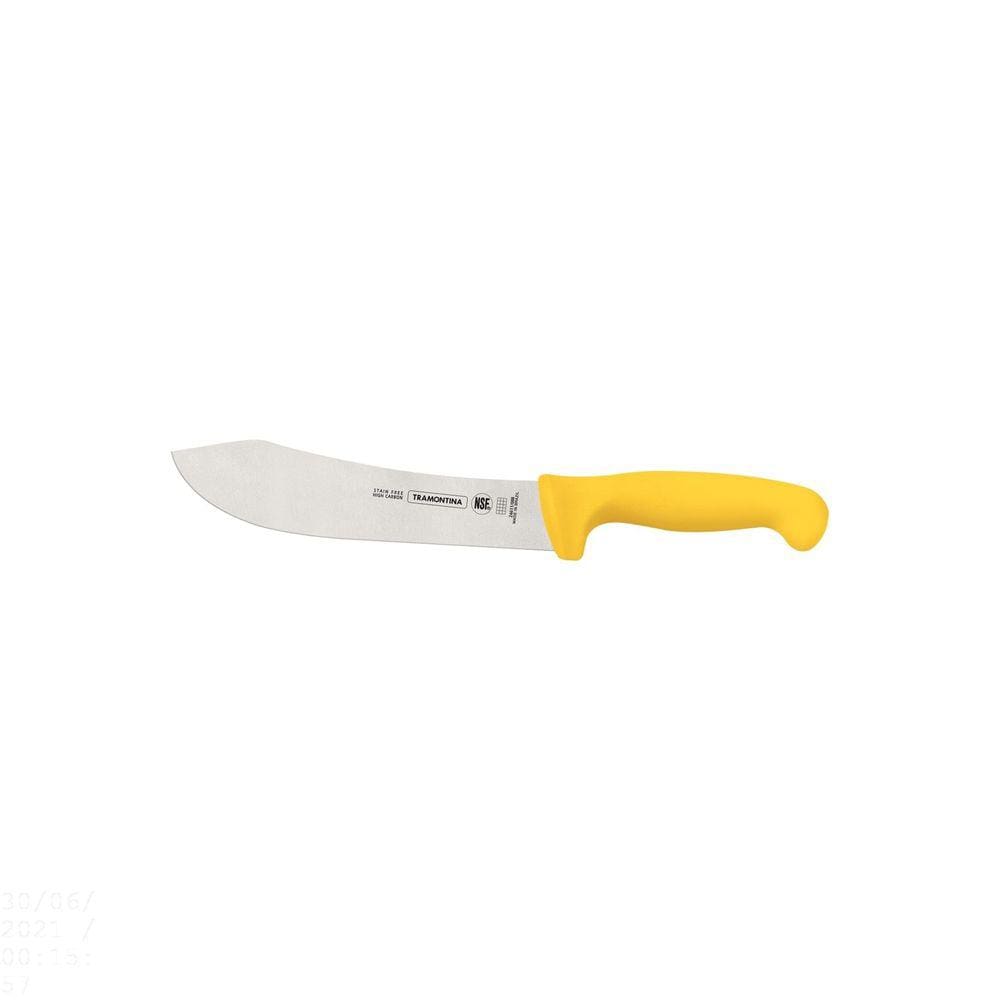 Faca para carne 8" Amarelo Tramontina Profissional Lâmina Anatômica Tramontina
