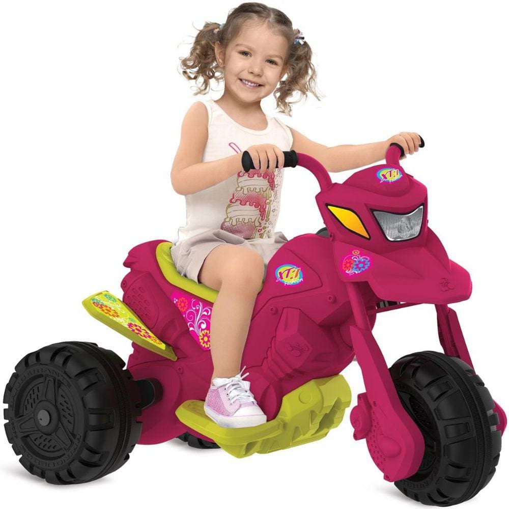 Moto Elétrica Infantil Mini Motinha Motorizada Azul Carretinha