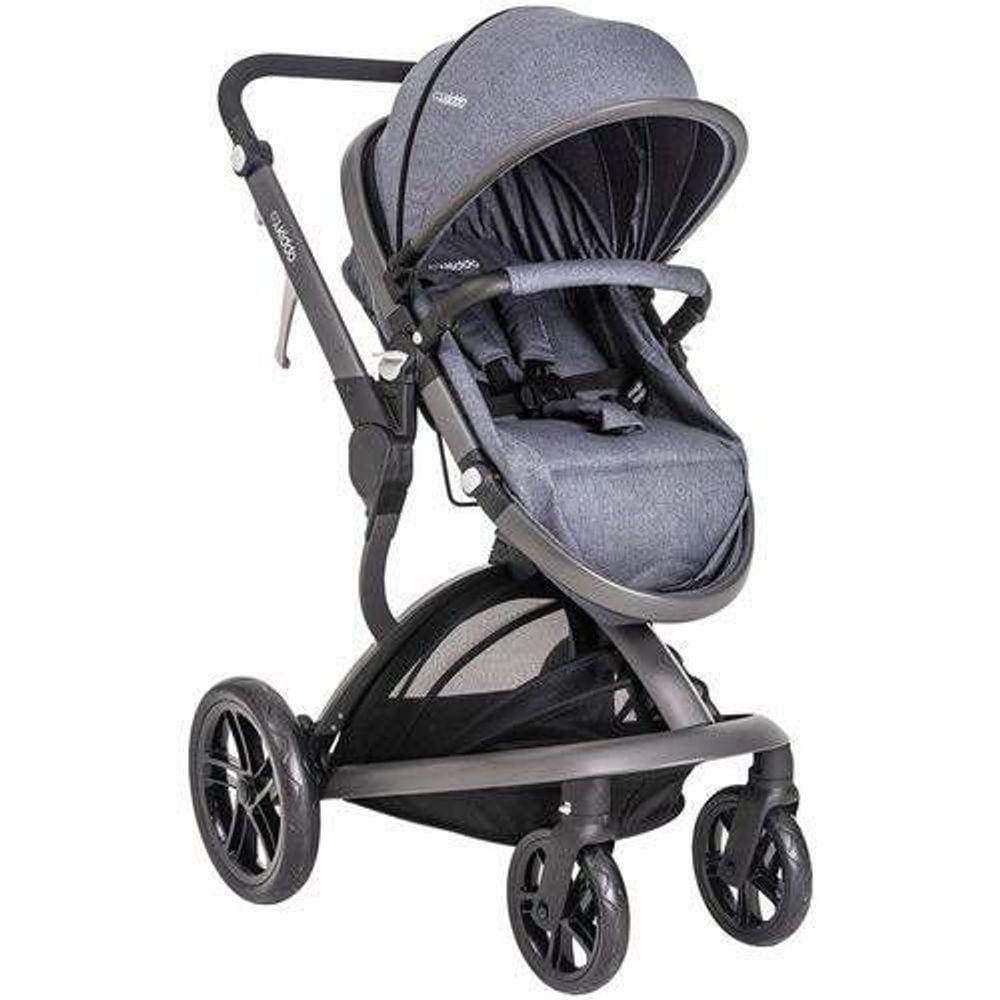 Carrinho De Bebe Moises Kiddo Quantum Melange Azul