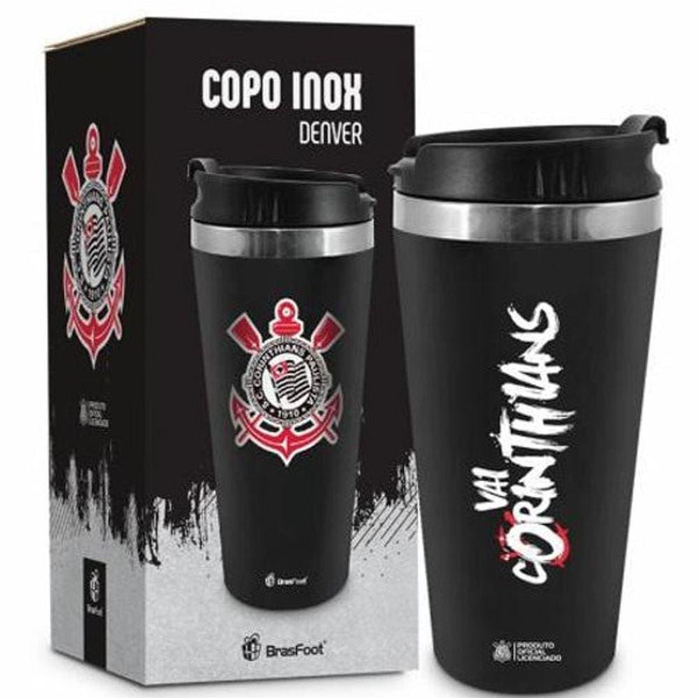 Copo Térmico Emborrachado 450Ml Time Corinthians