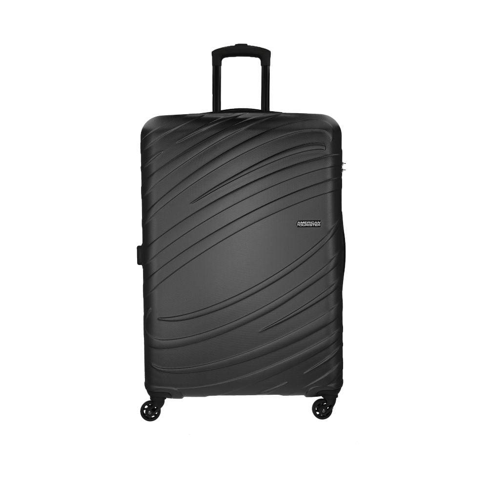 Mala Grande para Viagem em Abs American Tourister Tesa Cadeado Integrado Rodas 360º Preta