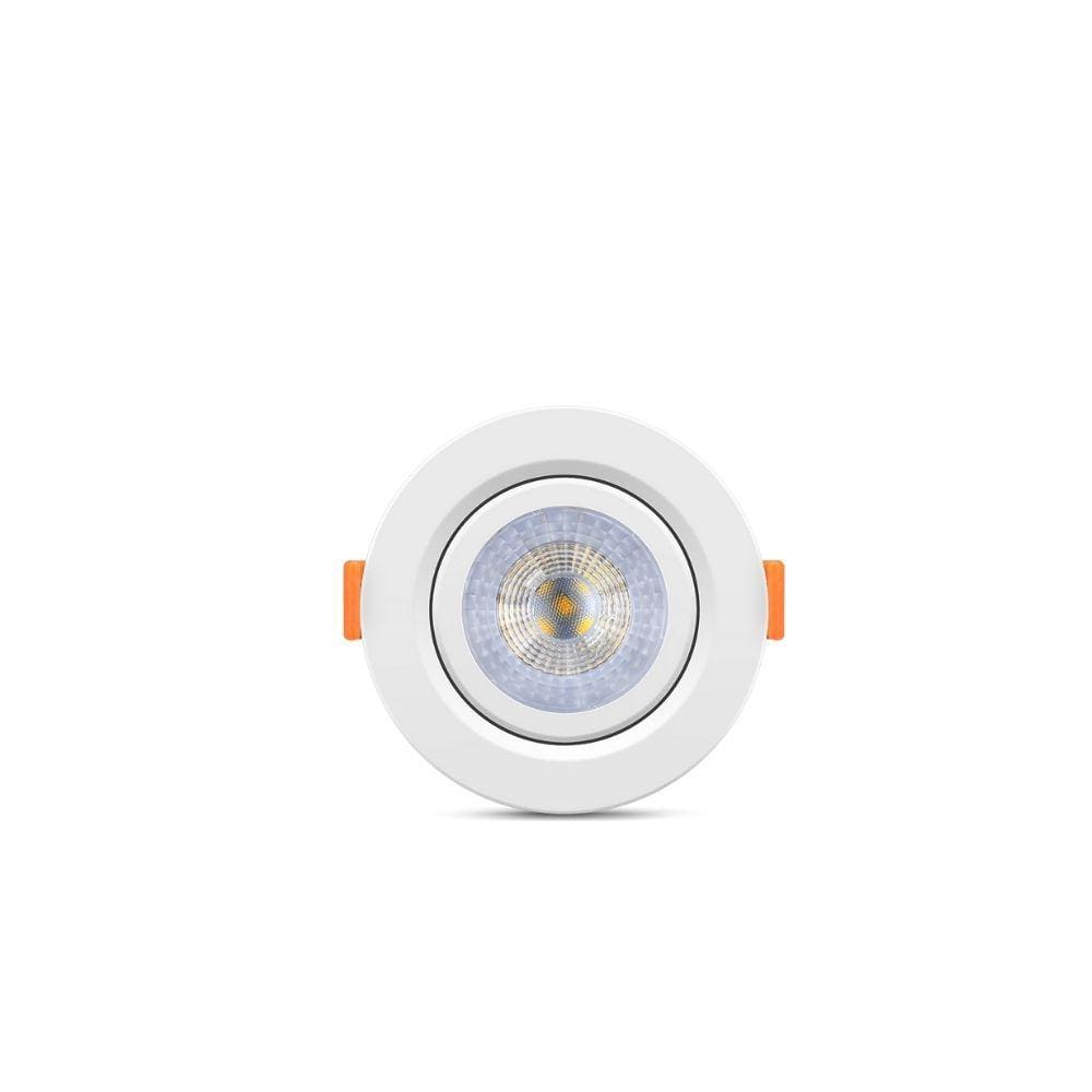 Kit 3 Spot Led Elgin Luminária Mr16 5W 3000K Direcionável Redondo