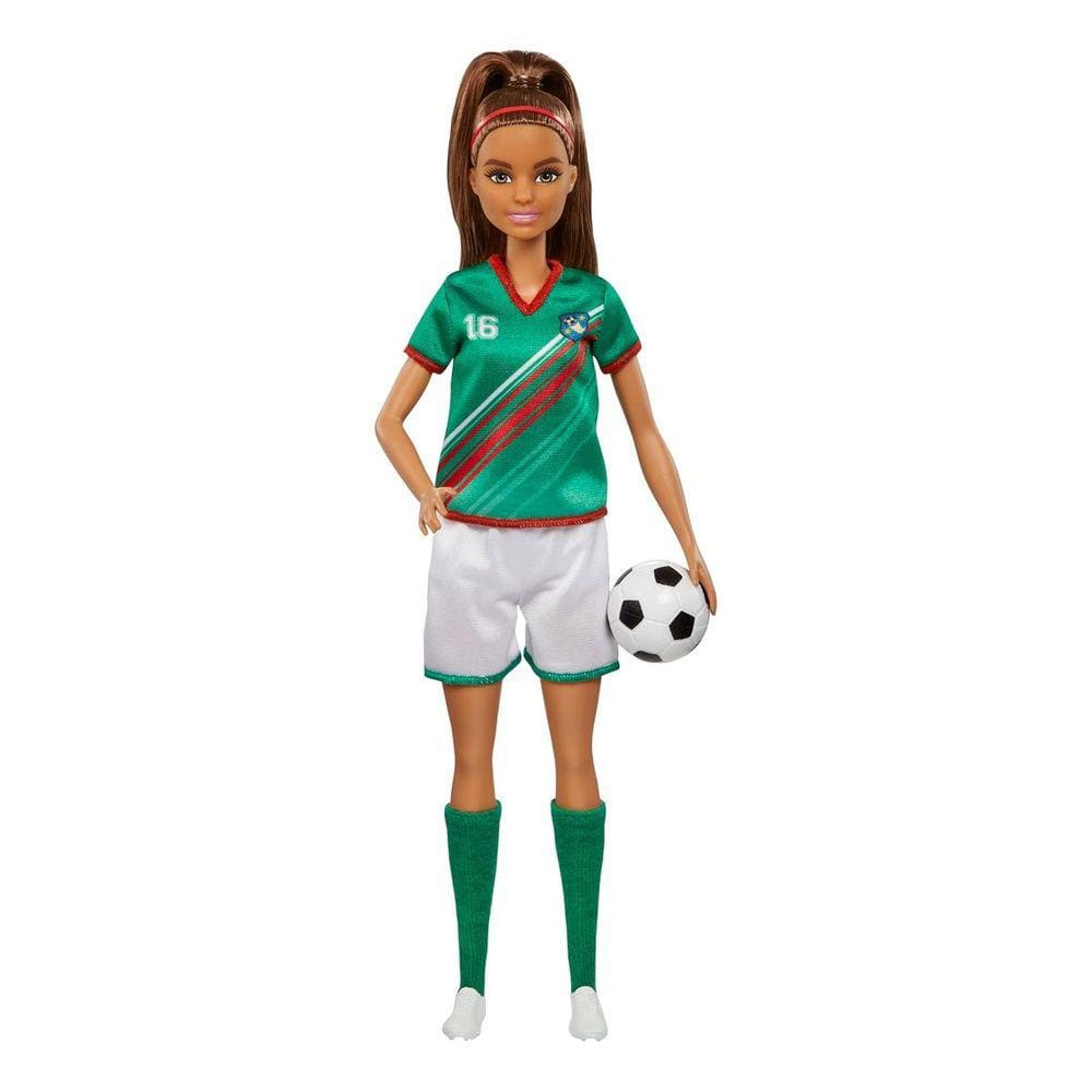 Boneca Barbie Jogadora De Futebol 30cm - Mattel HCN14