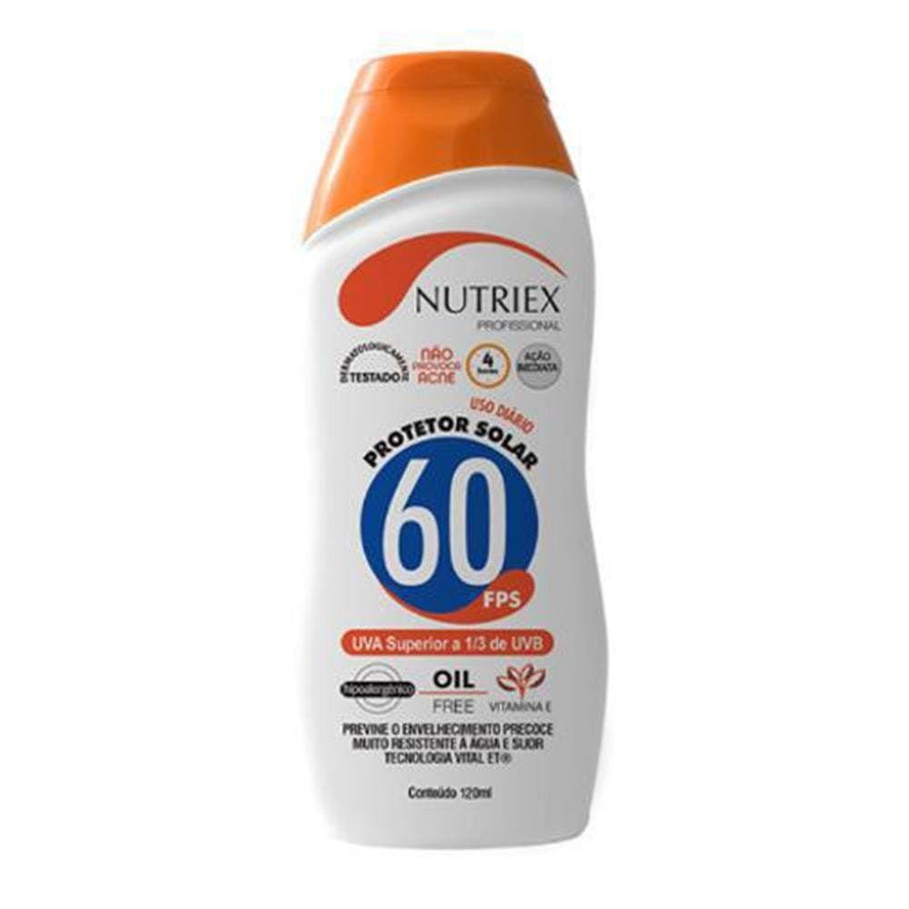 Protetor Solar FPS 60 120ml Bisnaga - Nutriex