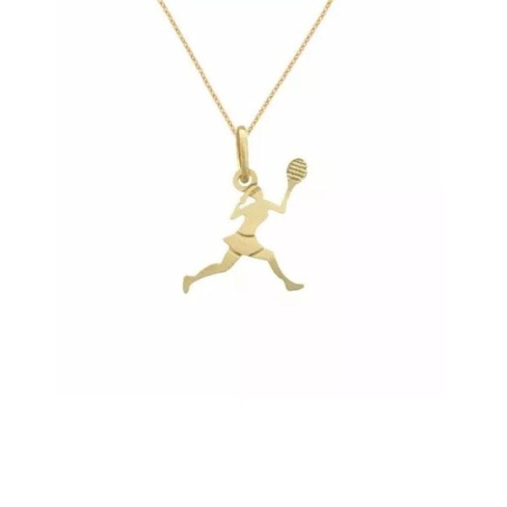 Colar Cordão Tenista Esporte Tênis Folheado 18k