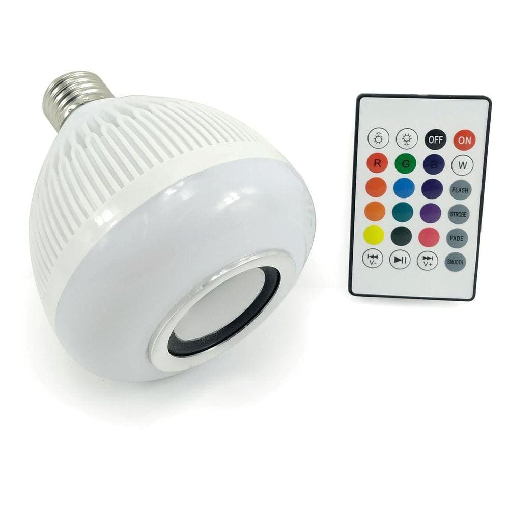 Lâmpada Led Rgb Musical Bluetooth 3W Com Alto Falante