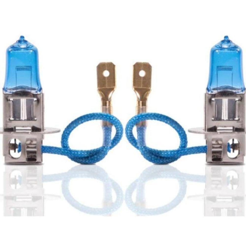 Par De Lâmpada H3 Tech One Super Branca Efeito Xenon 8500K