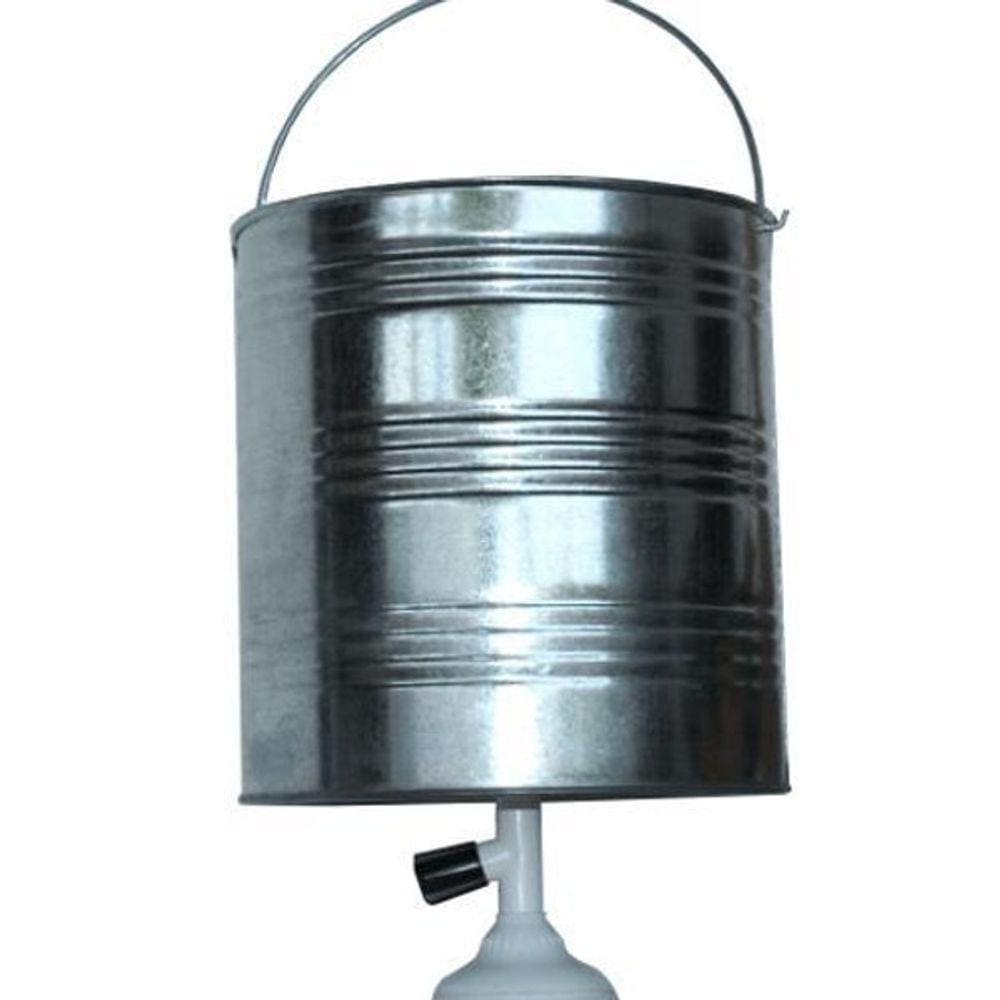 Chuveiro Balde Galvanizado Portatil 16Lt Pesca Camping Obras