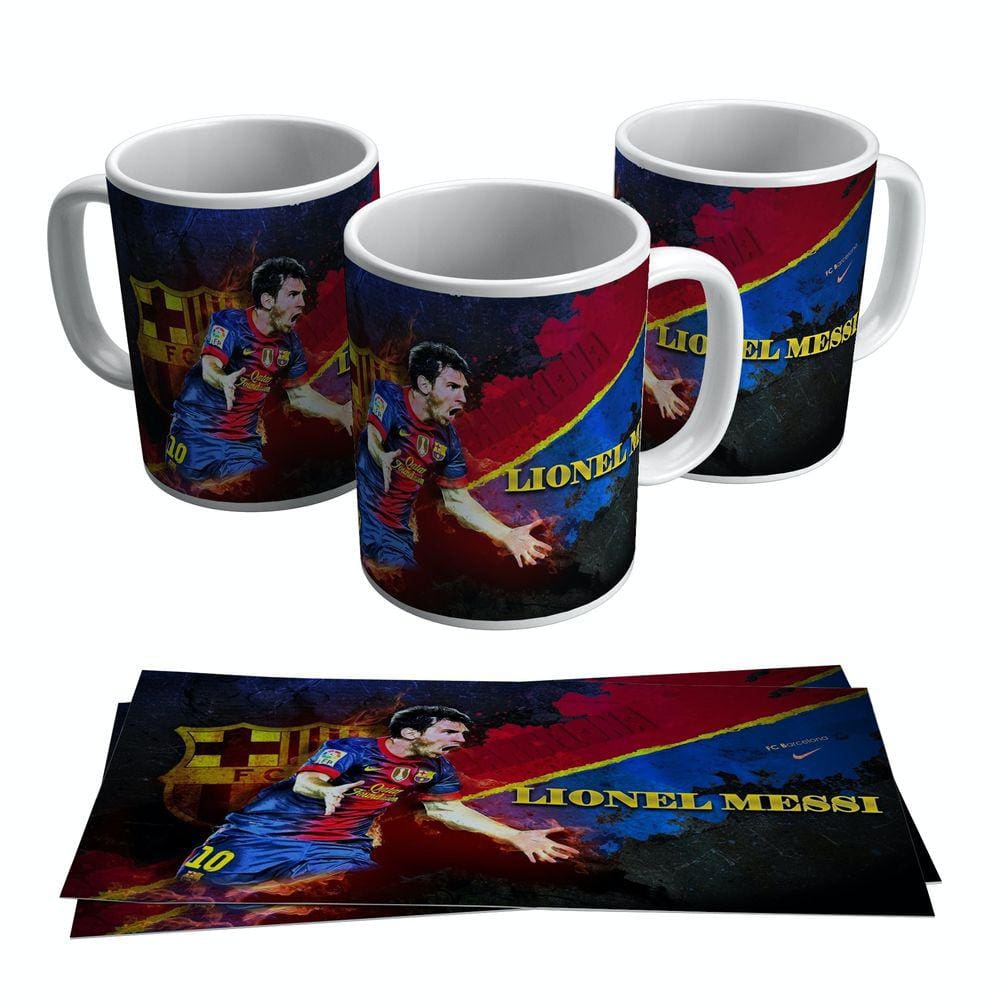Caneca Lionel Messi Jogador Do Barcelona 325ml