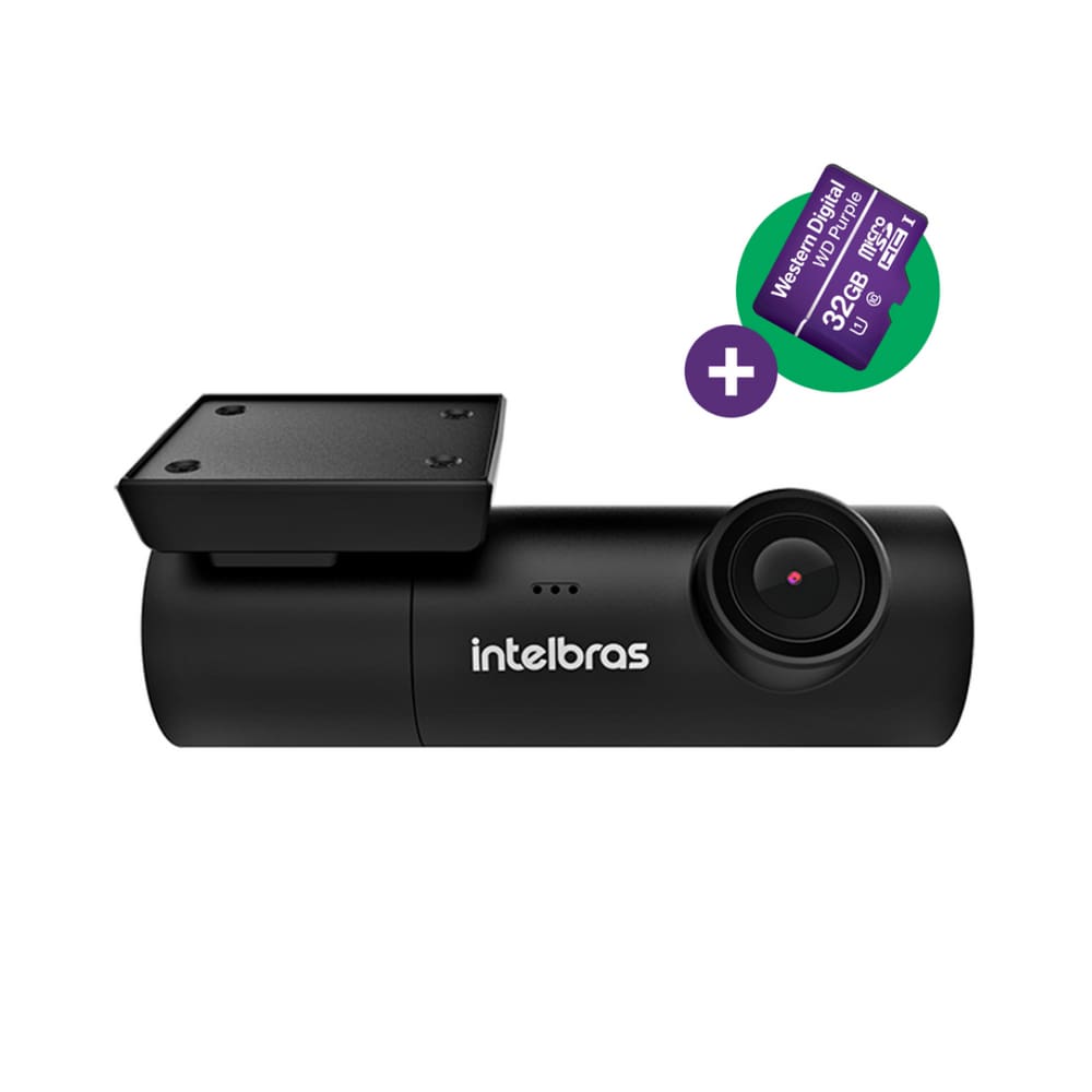 Câmera Veicular Full HD Smart DC3102 C/Cartão 32Gb Intelbras