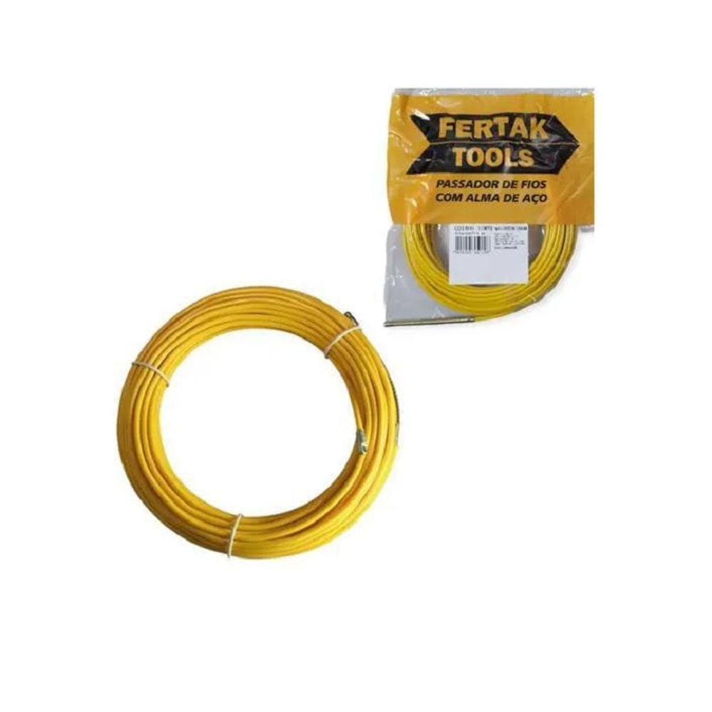 Passador Fio Alma De Aço Guia Profissional Com 20M Fertak