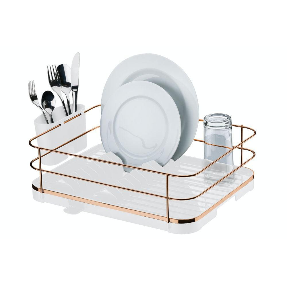 Escorredor De Louças Branco Rosé Gold Future 982Rg