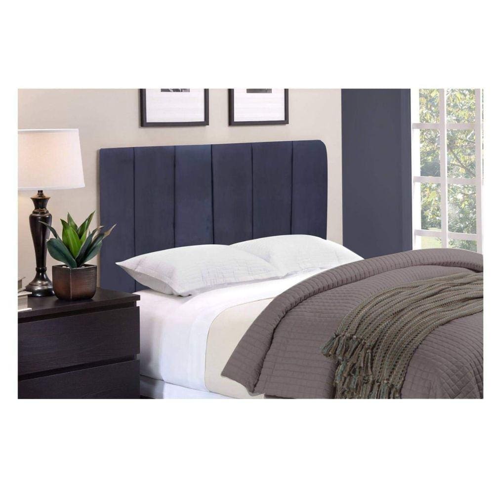 Cabeceira De Cama Box Milão Casal 1,60 Suede Preto