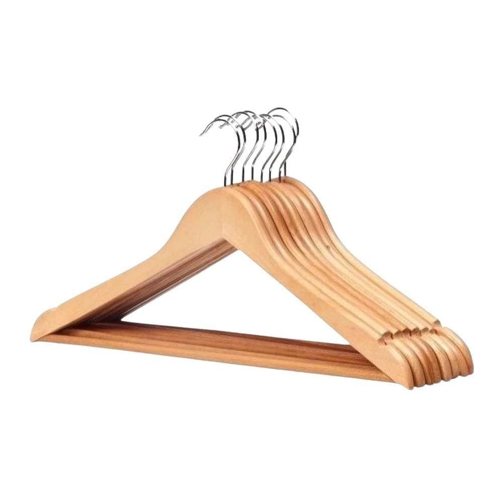 Kit 6 Cabides Roupas Madeira Kala