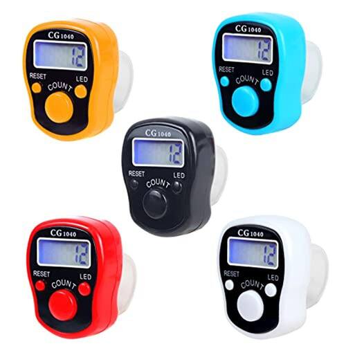 CG LED Finger Tally Counter, 5Pack Digital Electronic Tasbeeh Counters