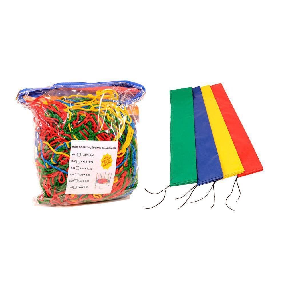 Kit Para Cama Elástica 3,05M Com Rede De Proteção E 8 Capas